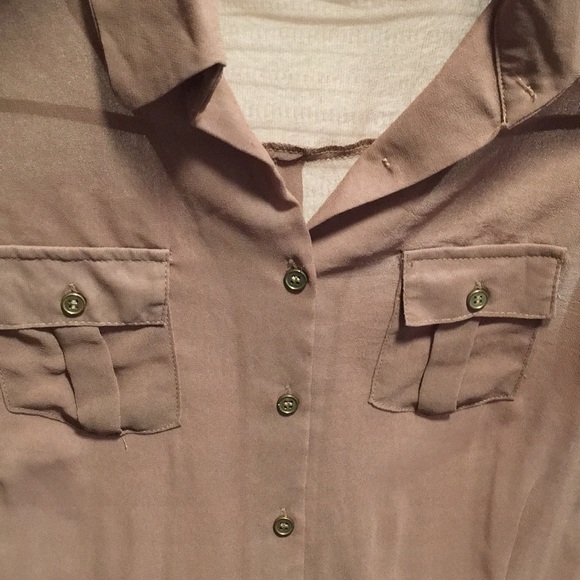 Sheer button down top - Picture 4 of 7